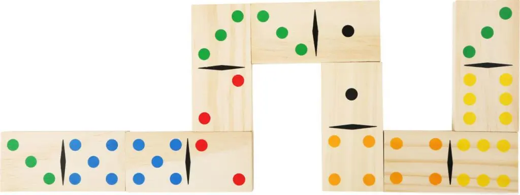 Dominoes - Extra Large Wooden Coloured