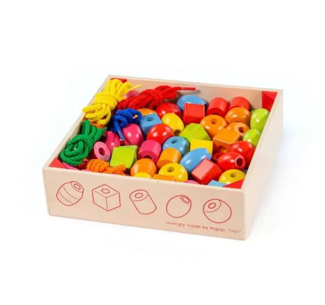 Wooden Lacing Beads