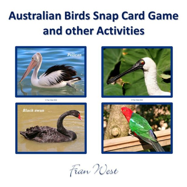 Australian Birds Snap Card Game PDF